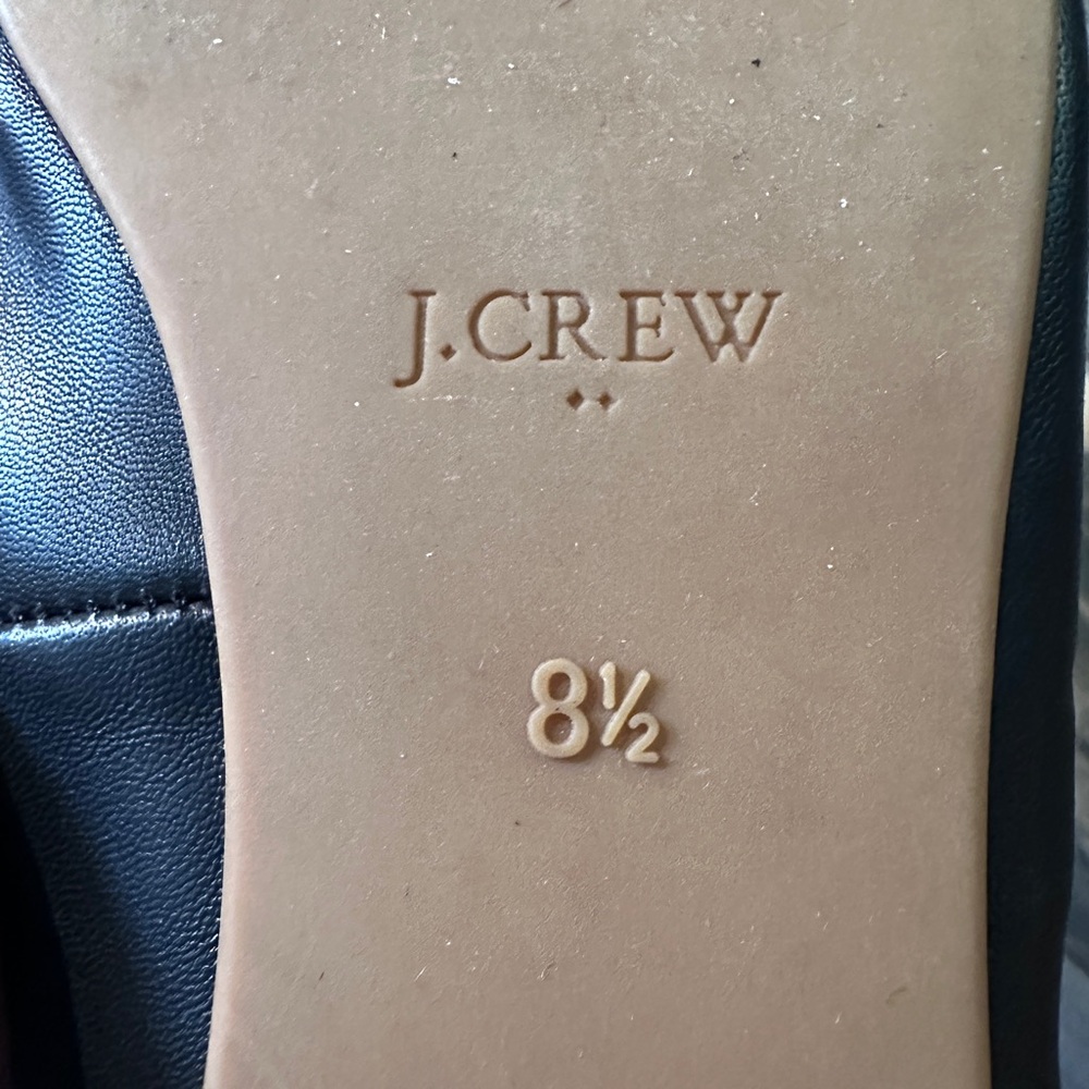 J. Crew Lizzie Leather Ballet Flats Black Women’s Size 8.5 - Picture 10 of 10